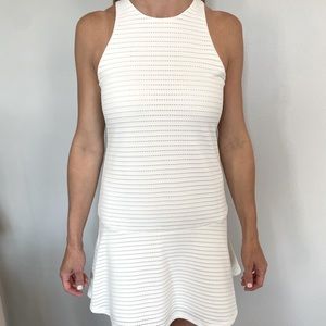 White drop waist dress